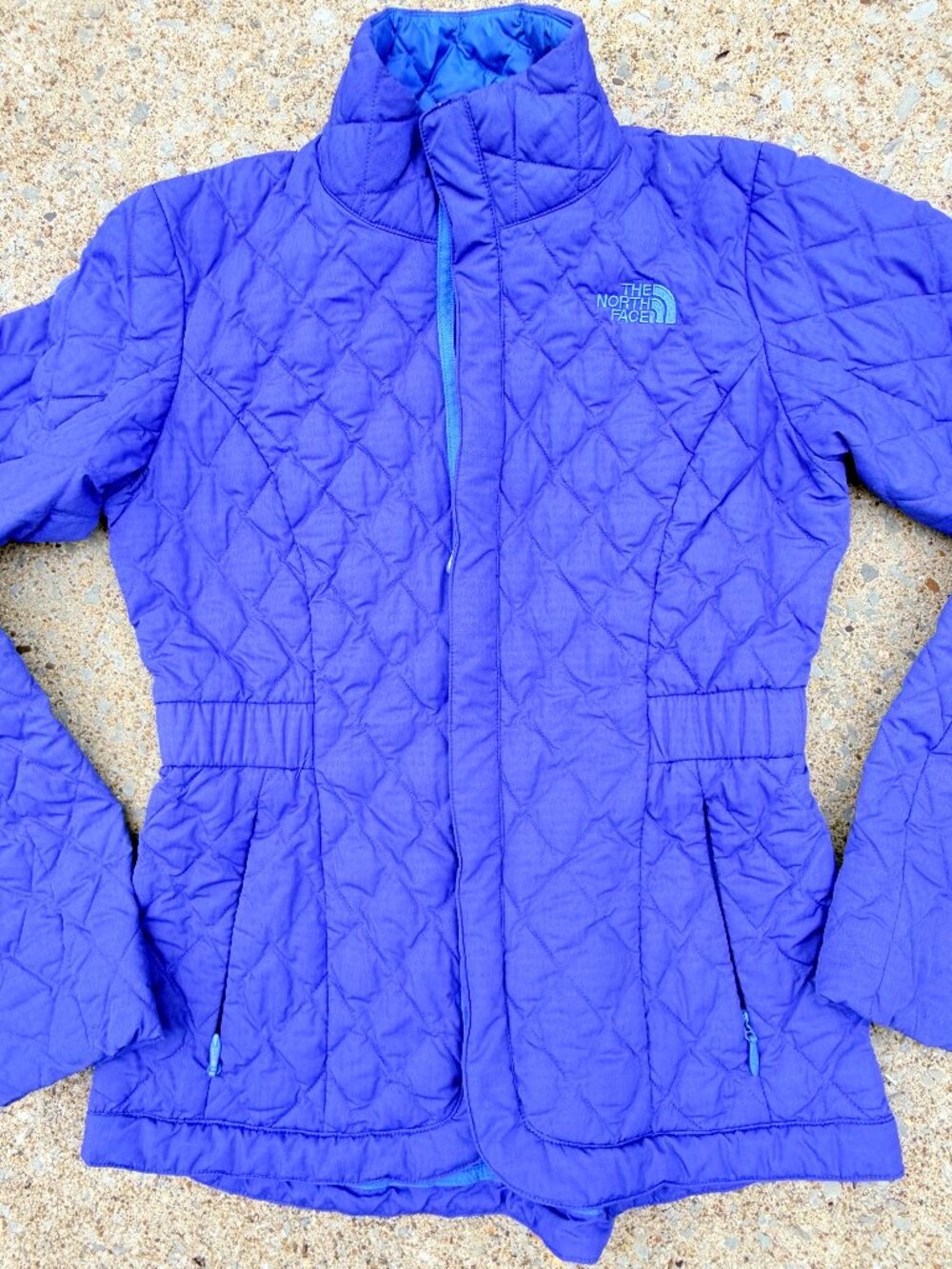 The North Face Womens Small Blue Quilted Jacket Gorpcore Outdoor Athleisure 4282